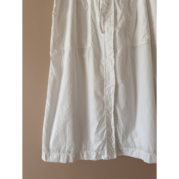COS White Drawstring Midi Skirt Aline Basics Boho Coastal Beachy Cotton 12 - Picture 4 of 9